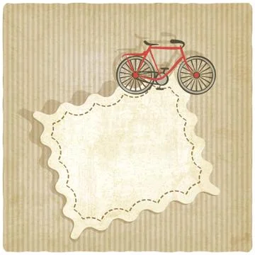 Retro background with bicycle Stock-Illustration