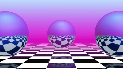Retro background with black and white checkered floor, vaporwave aesthetics 스톡 동영상 268577836