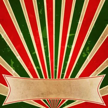 Retro background with color lines like rays and text space Stock Illustration