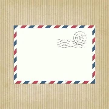 Retro background with envelope Illustrazione stock