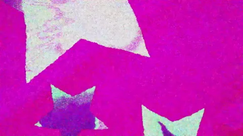 Retro background, fast motion, 2d stars, pink grunge, textured, hand drawn Stock Footage 310751516