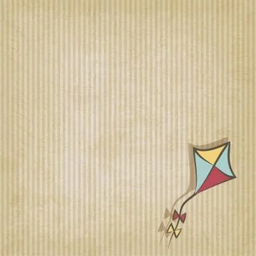 Retro background with kite Illustrazione stock
