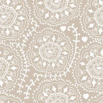 Retro background, lace seamless pattern, ornate endless texture Stock Illustration
