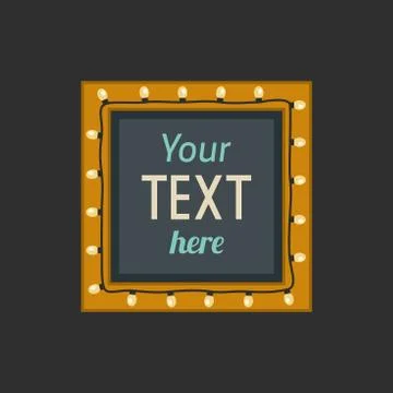Retro background with light frame. Stock Illustration