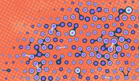 Retro background with metaballs Stock Illustration