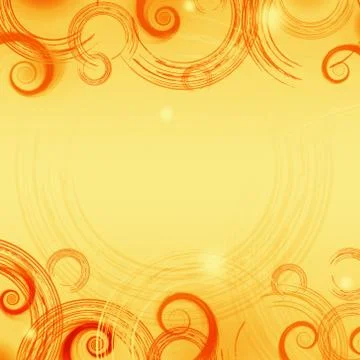 Retro background with orange circles Stock Illustration