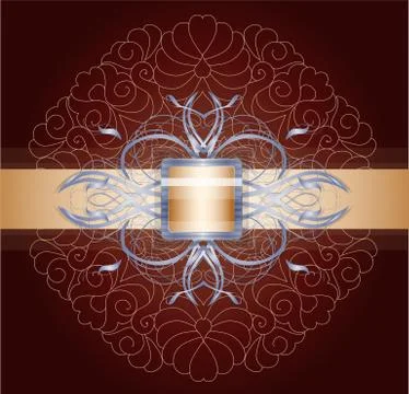 Retro background with ornament. Stock Illustration
