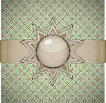 Retro background with ornament. Stock Illustration