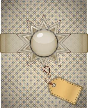Retro background with ornament. Stock Illustration