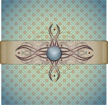 Retro background with ornament. Stock Illustration