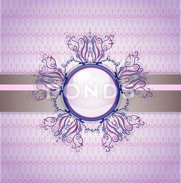 Retro background with ornament. Stock Illustration