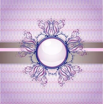 Retro background with ornament. Stock Illustration