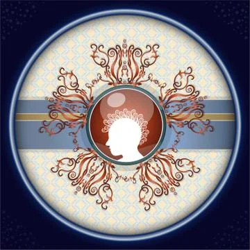 Retro background with ornament. Stock Illustration