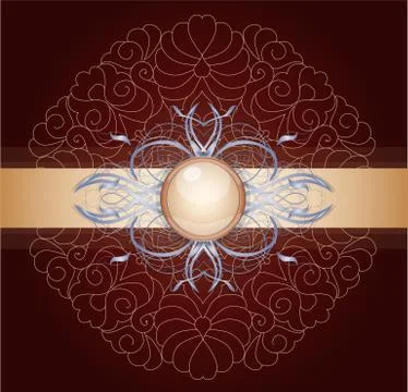Retro background with ornament. Stock Illustration