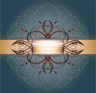 Retro background with ornament. Stock Illustration