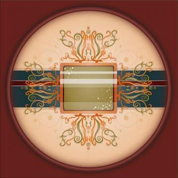 Retro background with ornament. Stock Illustration