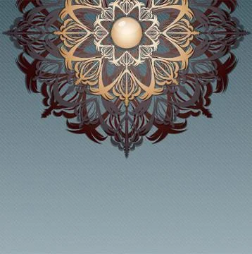 Retro background with ornament, Stock Illustration