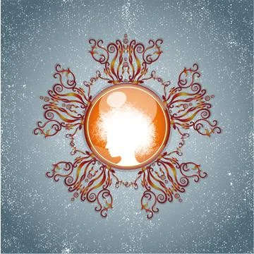 Retro background with ornament. Stock Illustration