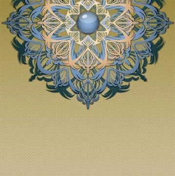 Retro background with ornament. Illustrazione stock