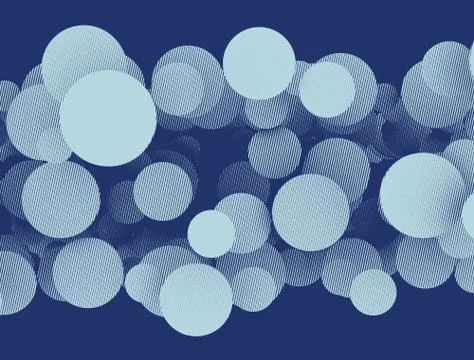 Retro background of overlapping circles Stock Illustration
