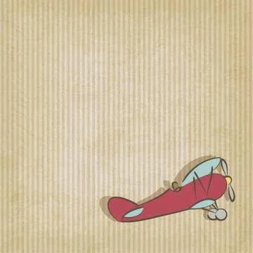 Retro background with plane Stock-Illustration