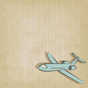 Retro background with plane Stock-Illustration