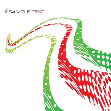 Retro background in red and green, vector illustration Stock Illustration
