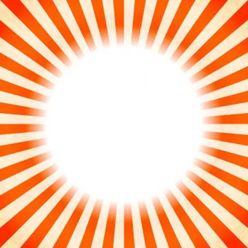 Retro background with red rays Stock Illustration