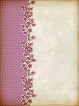 Retro background with roses Stock Illustration