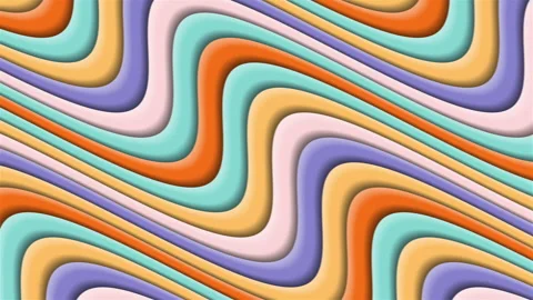 Retro Background of Swirling Colored Lines – Abstract Looping Animation Stock Footage 330668338
