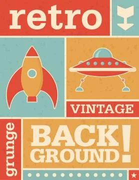 Retro background template Иллюстрация
