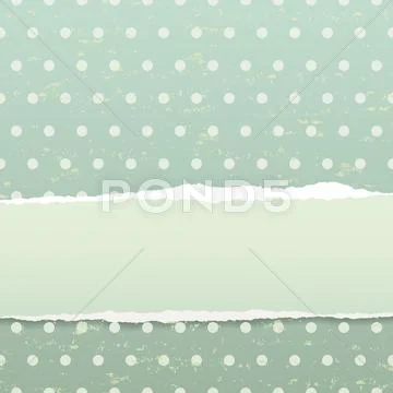 Retro background with torn paper Stock Illustration