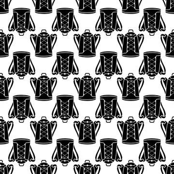 Retro backpack pattern seamless vector Illustrazione stock
