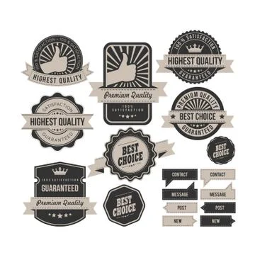 Retro badges collection Stock Illustration