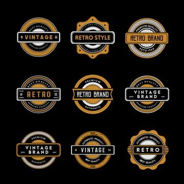 Retro Badges Collection Stock Illustration