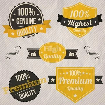 Retro badges vector collection Stock Illustration