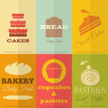 Retro Bakery Labels Stock-Illustration