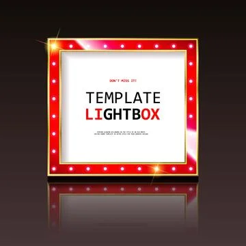 Retro banner with bulbs for your projects. Stock Illustration