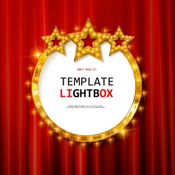 Retro banner with bulbs for your projects. Stock Illustration