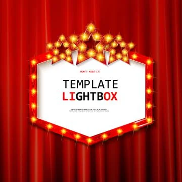 Retro banner with bulbs for your projects. Stock Illustration