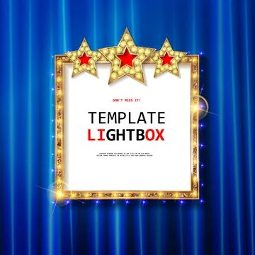 Retro banner with bulbs for your projects. Stock Illustration