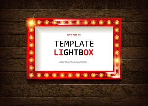 Retro banner with bulbs for your projects. Stock Illustration