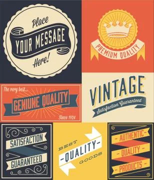 Retro Banner Designs Stock Illustration