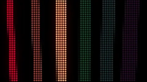 Retro bars stylized in dots or small balls pattern on black background Stock Footage 321305194