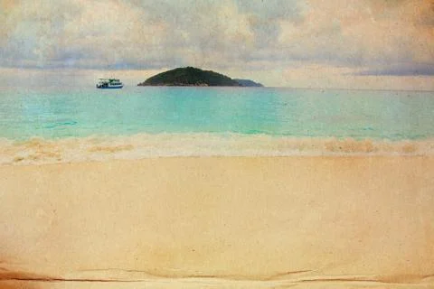 Retro beach Stock Illustration