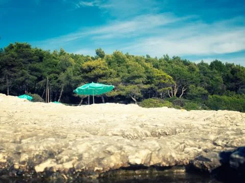 Retro beach Stock Photos