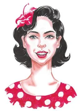 Retro beauty Illustrazione stock