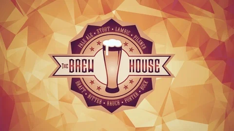 Retro beer label for bar or pub Stock Footage 99578065
