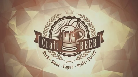 Retro beer label for bar or pub Stock Footage 99578071