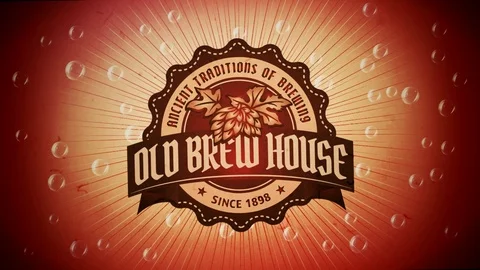 Retro beer label for bar or pub 库存影片 99578083